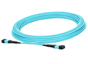 MTP(M-M) 12C OM3 fiber patch cord round type Aqua LSZH